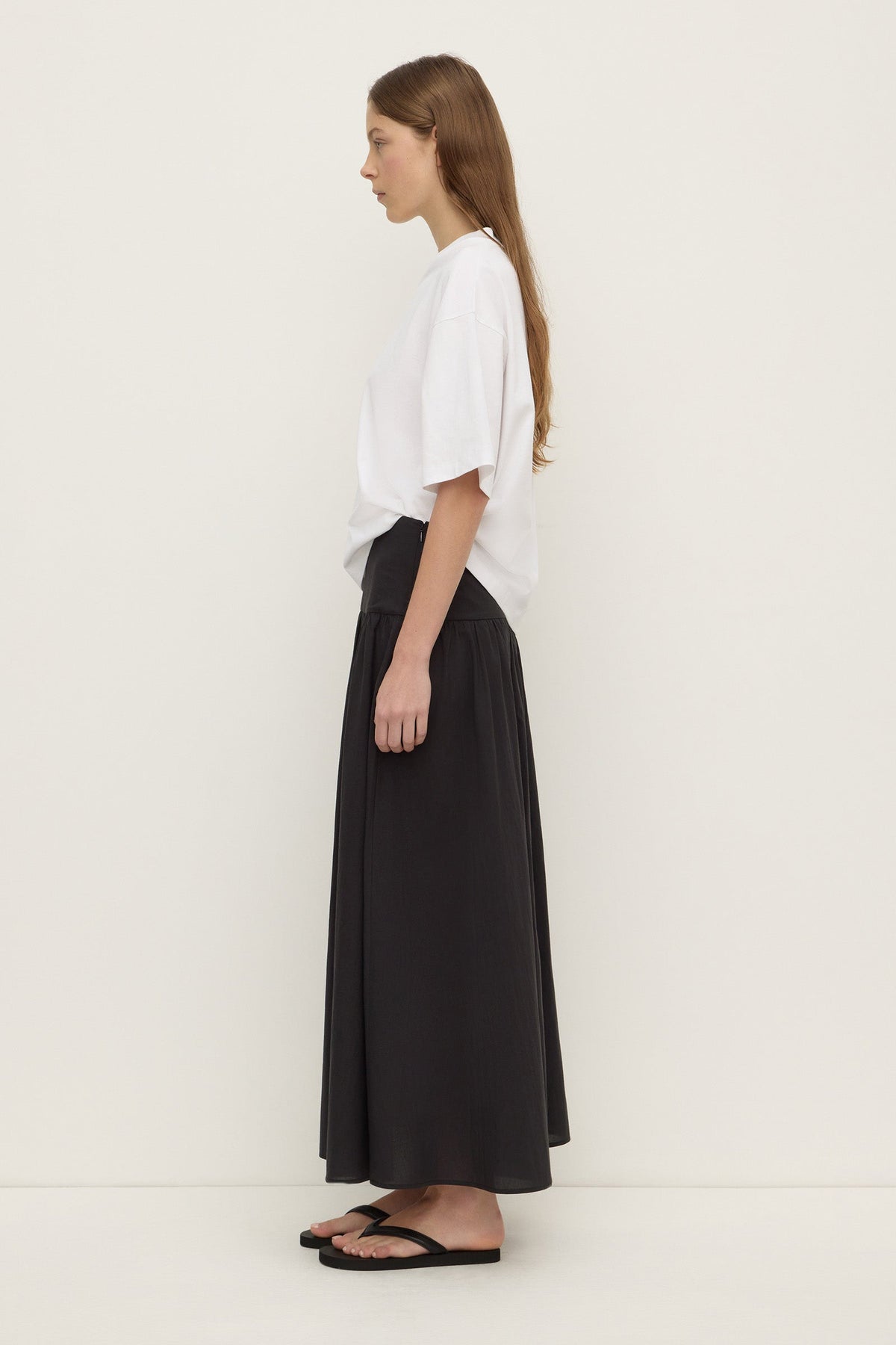ASSEMBLY LABEL Sarah Cotton Maxi Skirt | Black photo 4