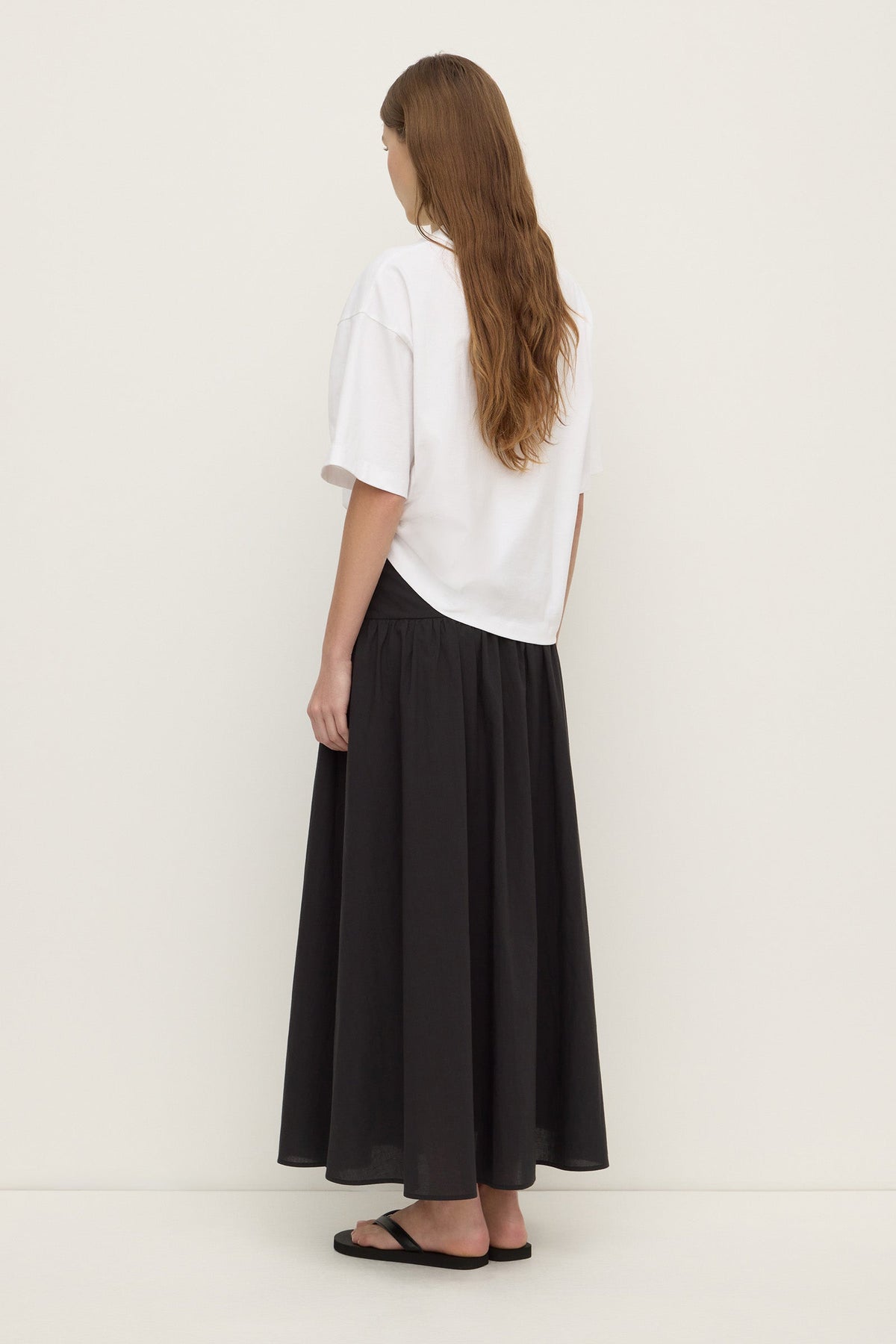 ASSEMBLY LABEL Sarah Cotton Maxi Skirt | Black photo 5