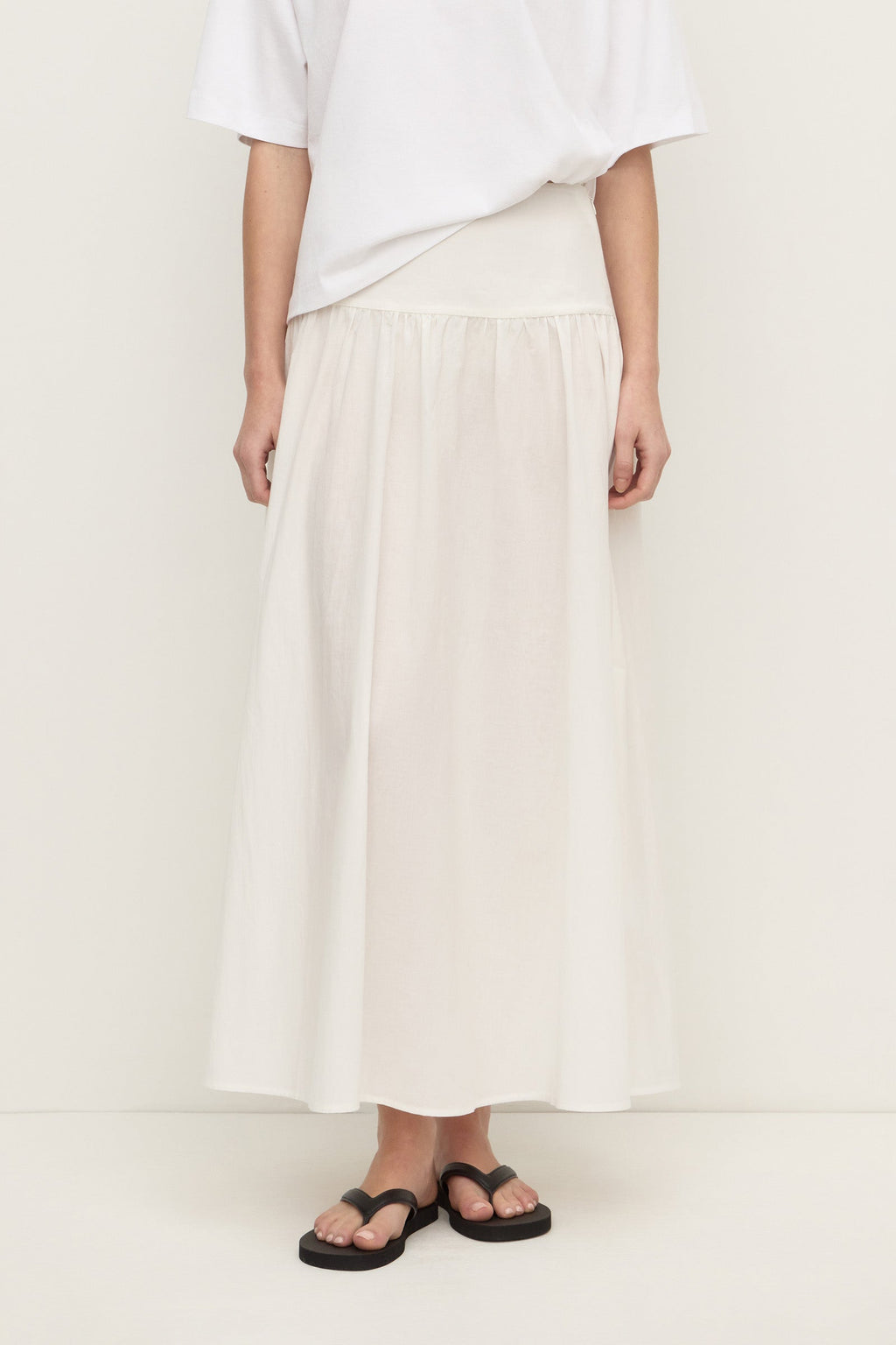 ASSEMBLY LABEL Sarah Cotton Maxi Skirt | White photo 2