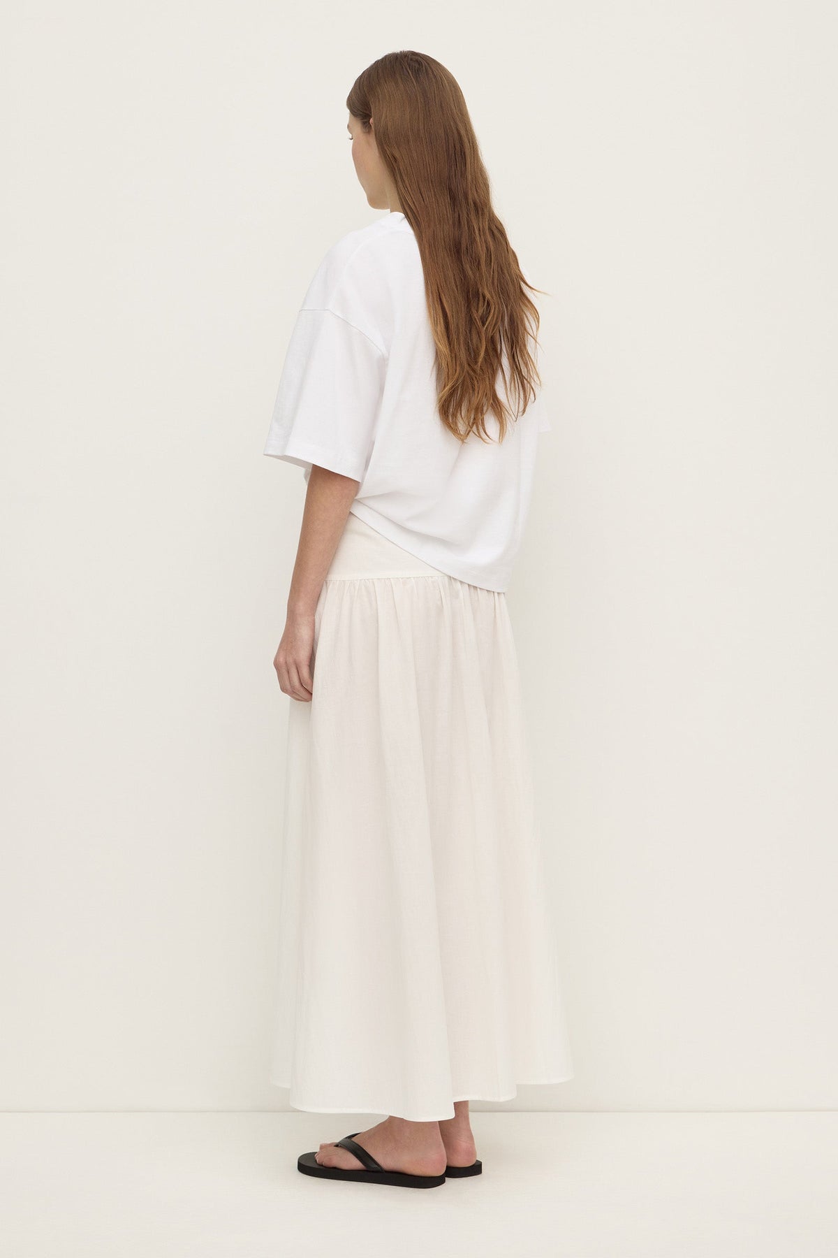 ASSEMBLY LABEL Sarah Cotton Maxi Skirt | White photo 4
