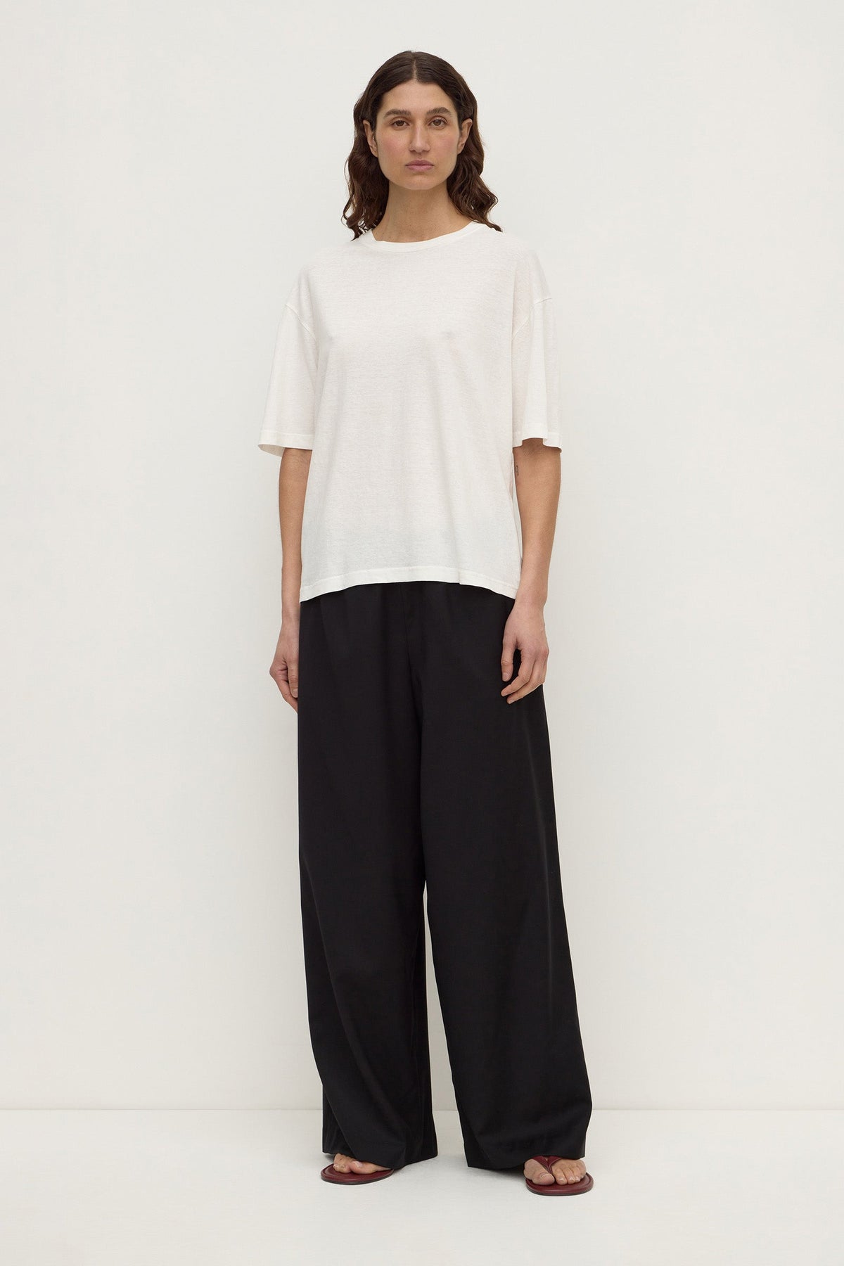 ASSEMBLY LABEL Kira Cotton Hemp Tee | Antique White photo 3
