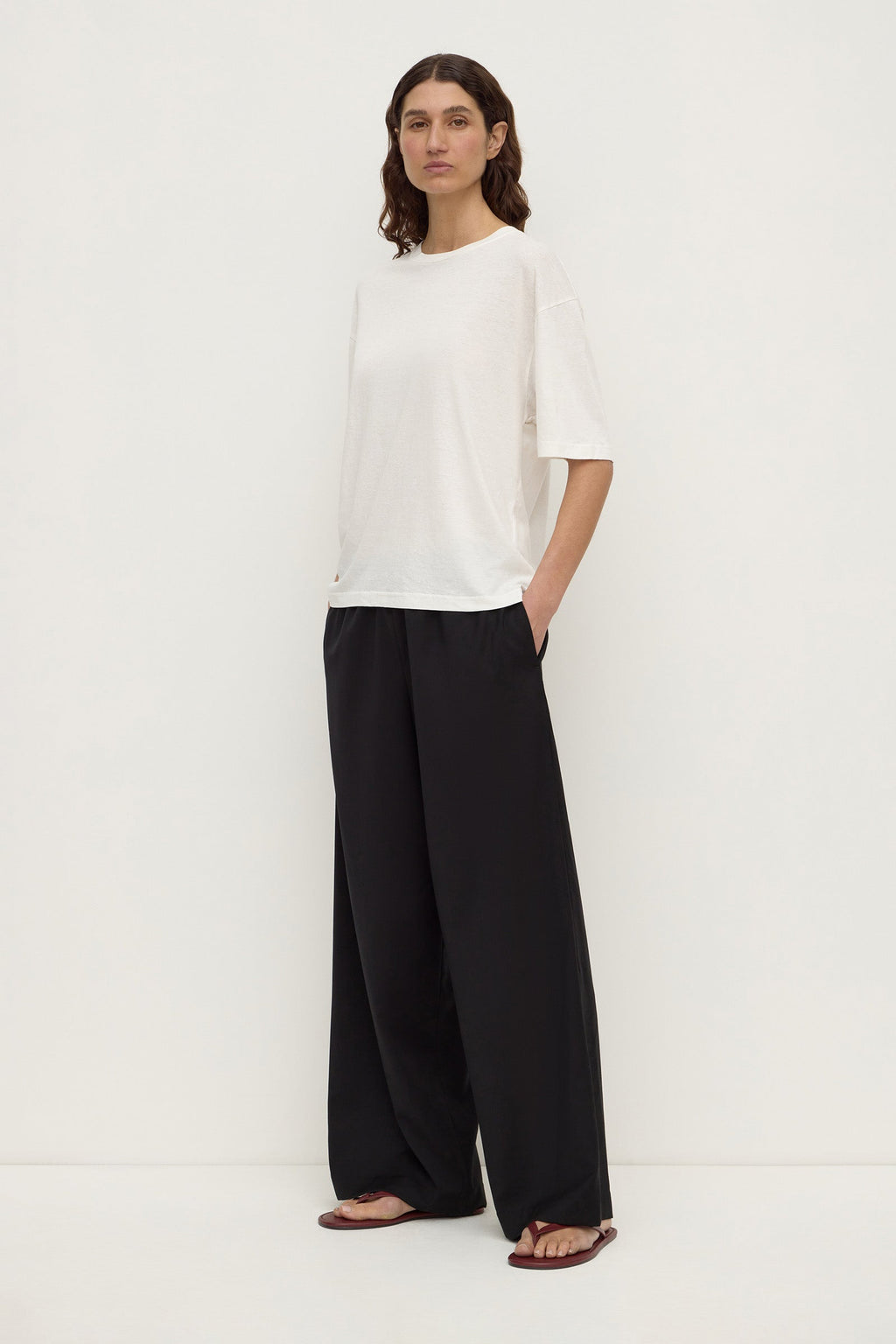 ASSEMBLY LABEL Kira Cotton Hemp Tee | Antique White photo 4