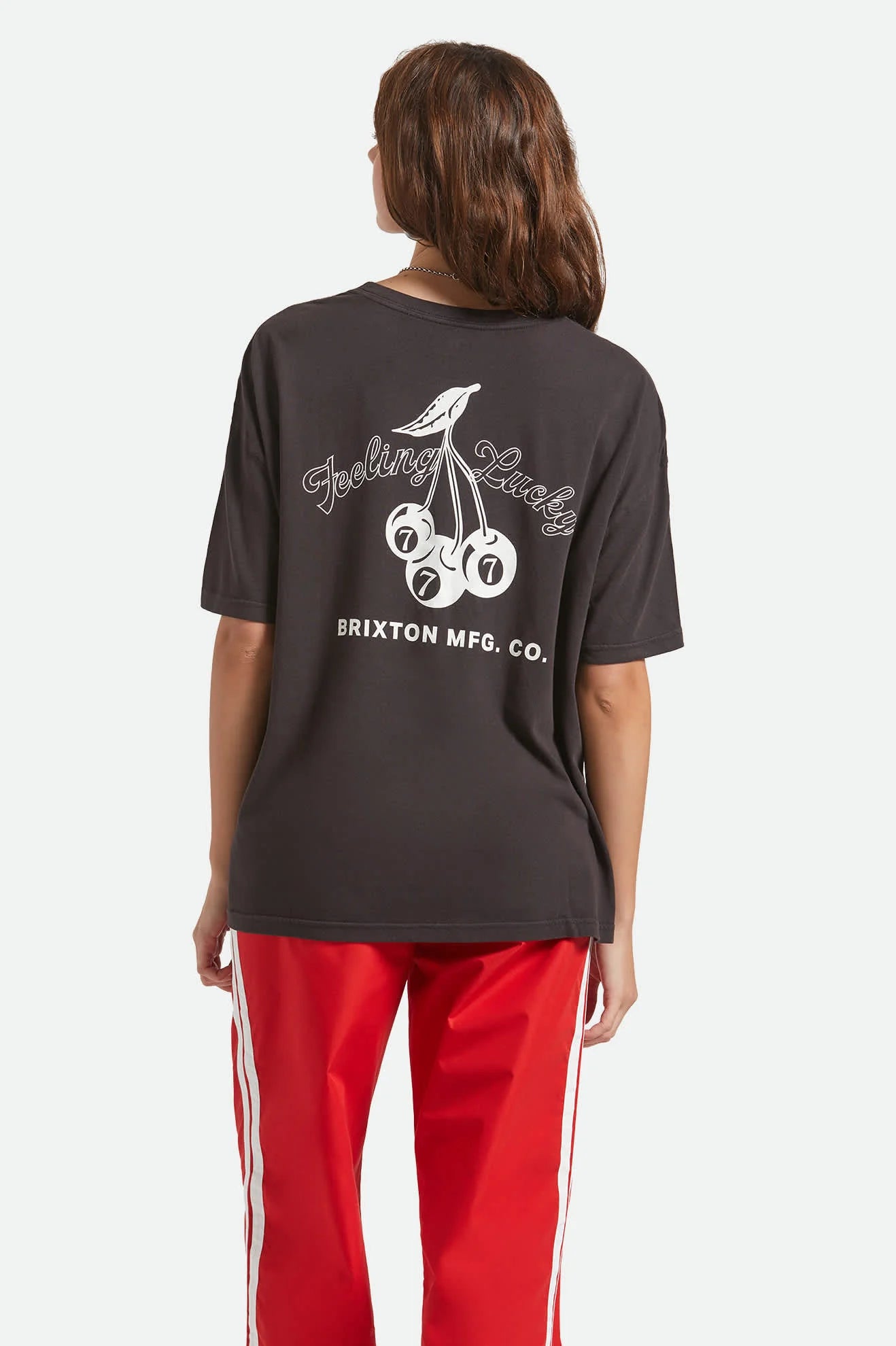 BRIXTON Feeling Lucky Oversized Boyfriend Tee | Black