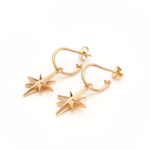 North Star Earrings | Gold Plated