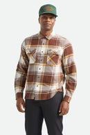 BRIXTON Bowery LW Ultra Flannel | Chocolate / Off White
