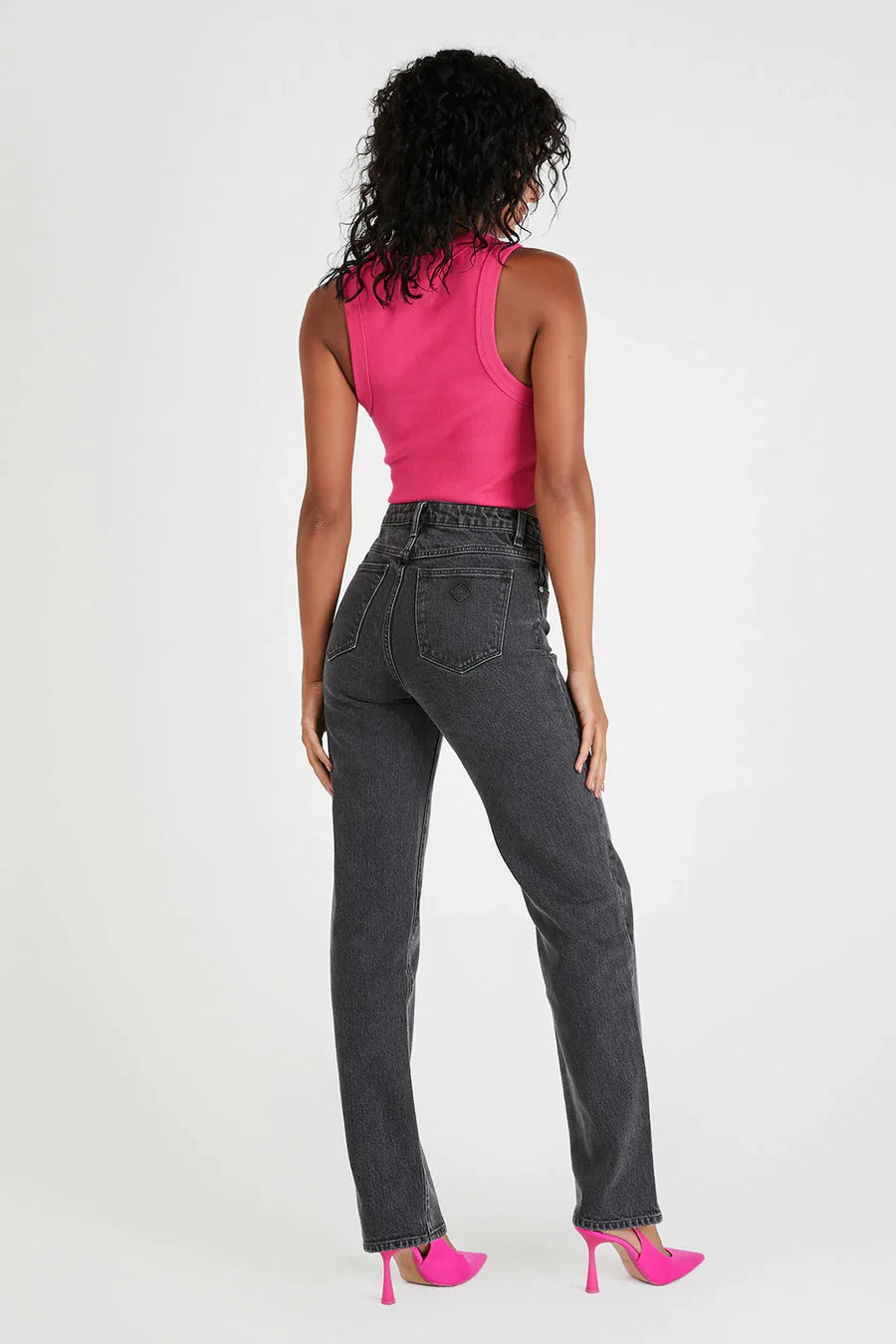 A Brand High Straight Janet - Vintage Black