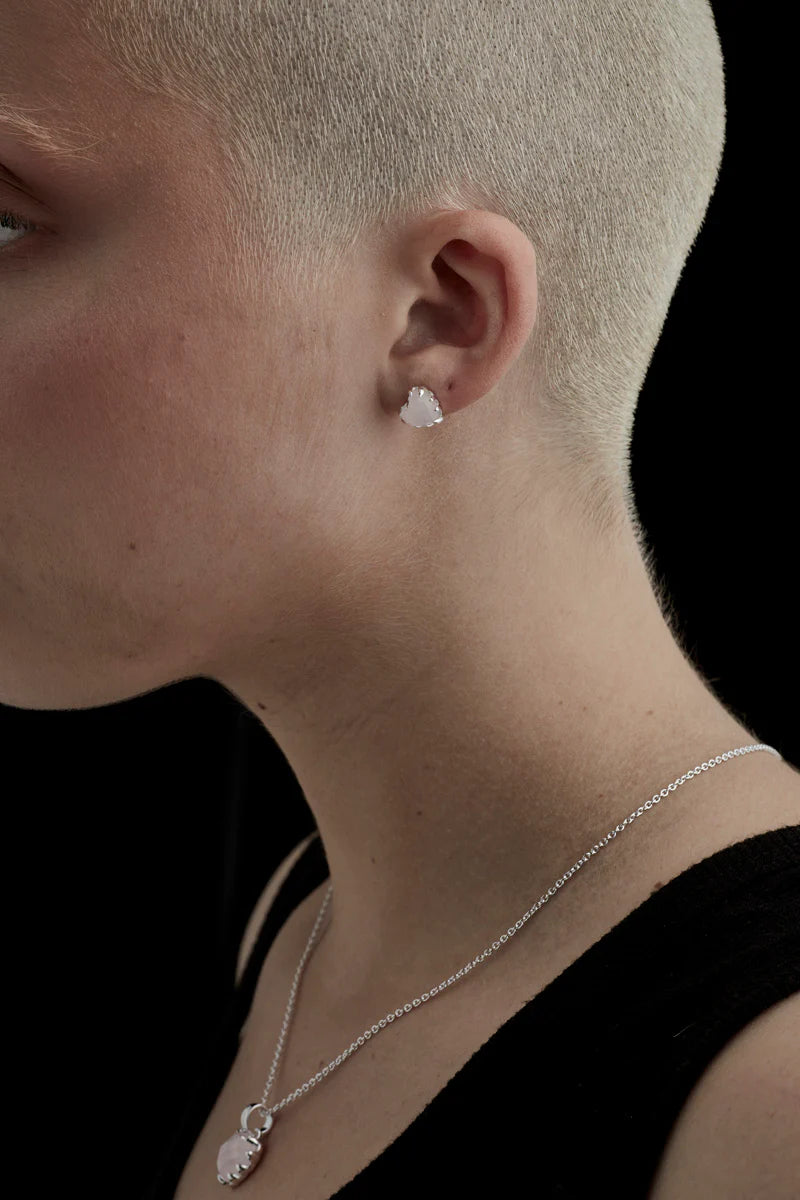 Love Claw Earring | Rose Quartz