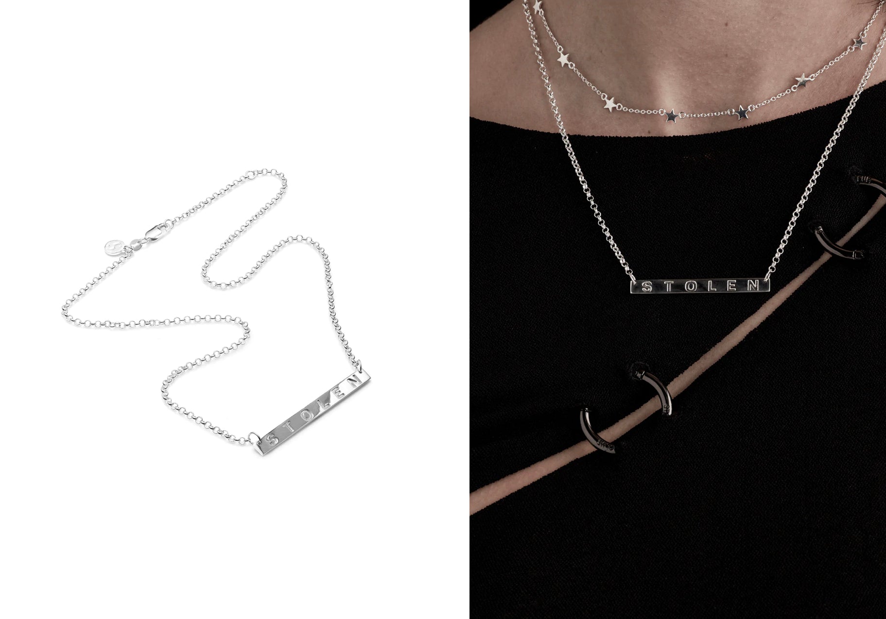 Stolen Plank Necklace | Silver