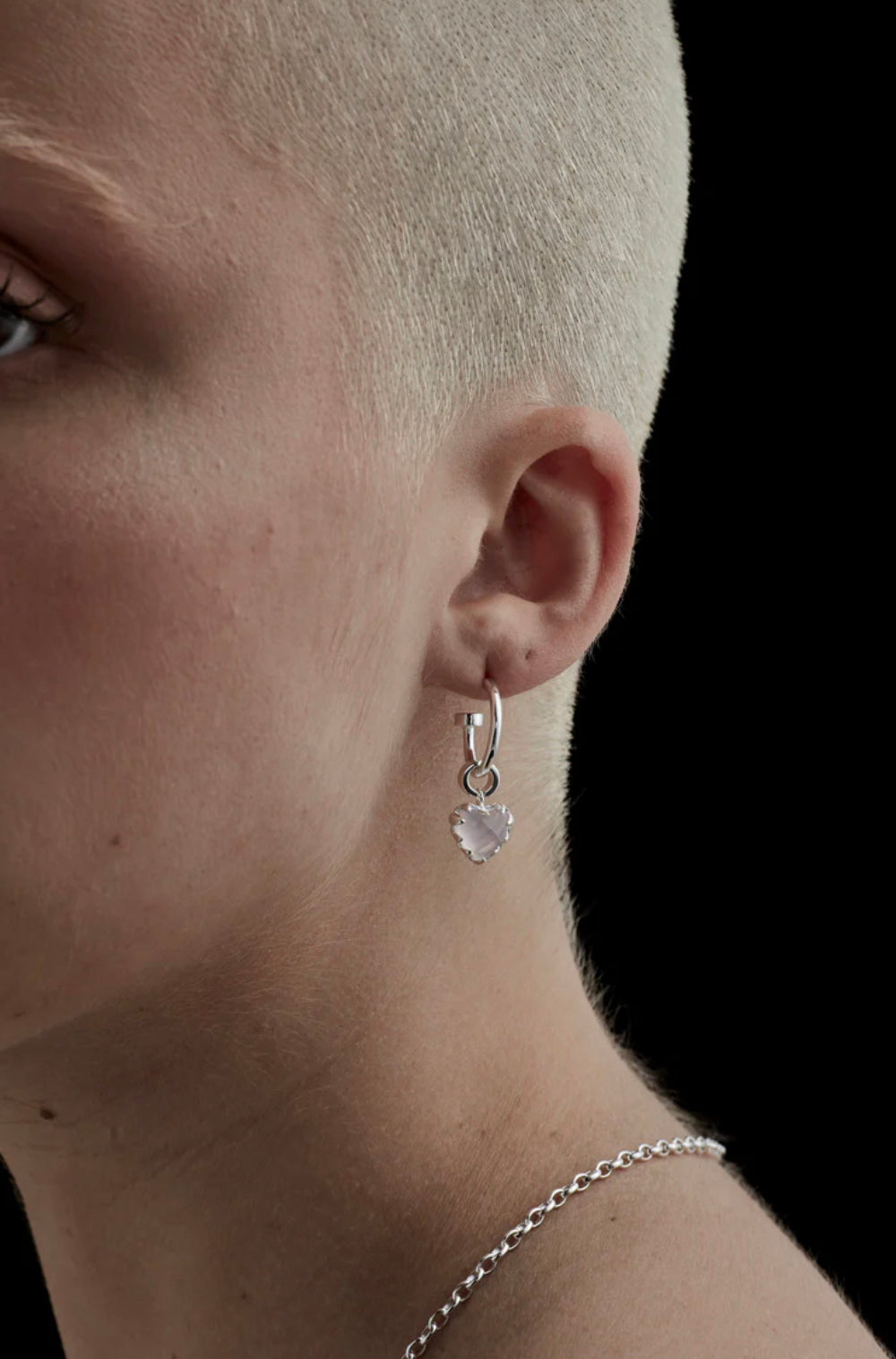 Love Anchor Earrings | Rose Quartz