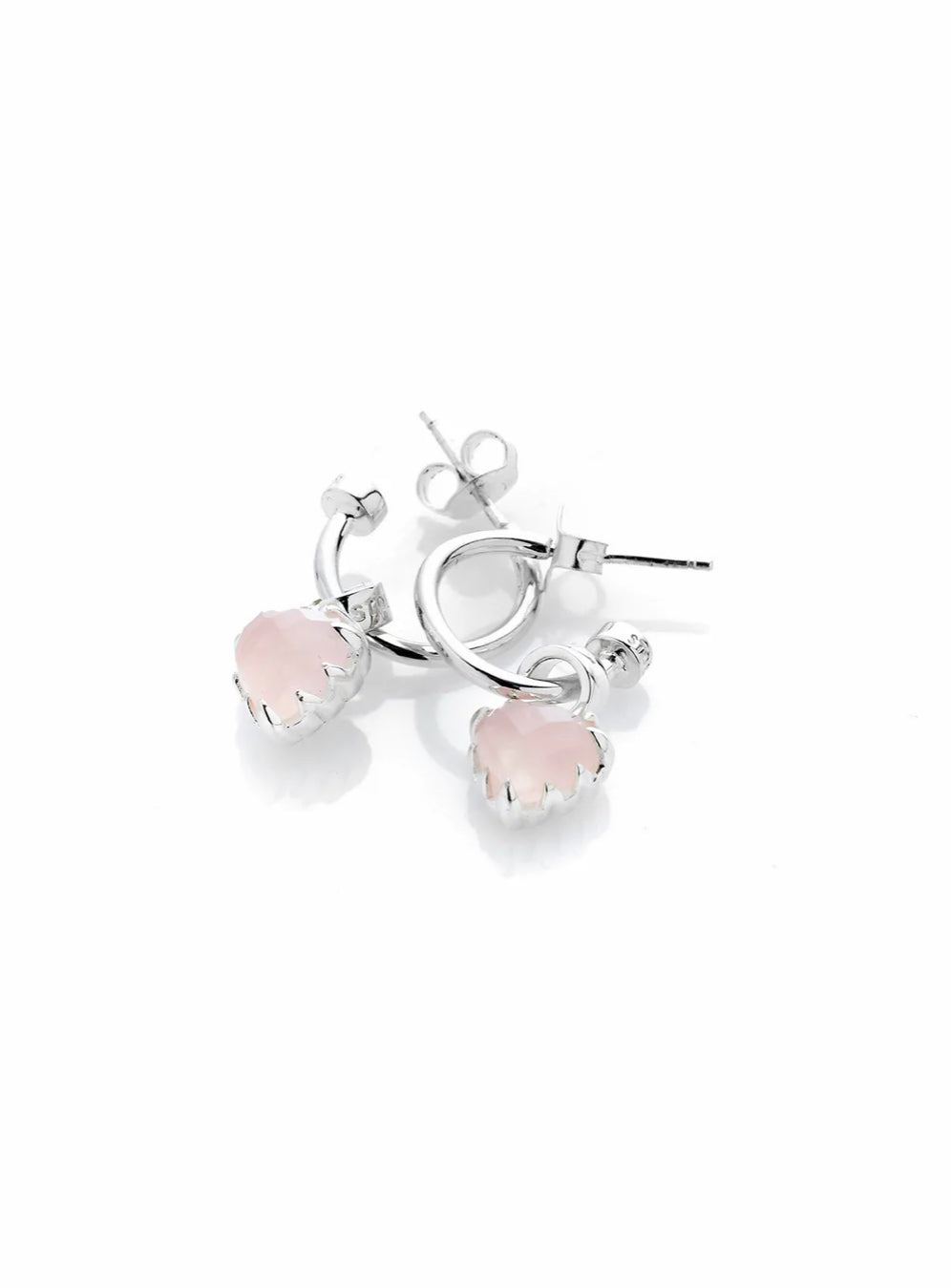Love Anchor Earrings | Rose Quartz